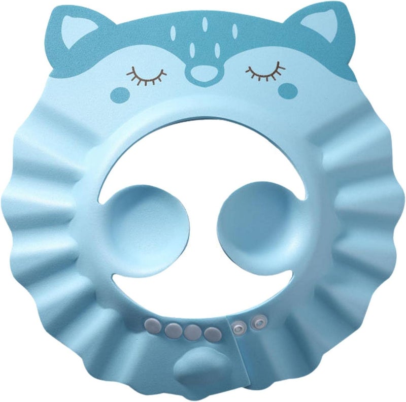 ويوبلز قبعة استحمام للأطفال قابلة للتعديل لحماية العينين والأذنين والوجه، غطاء لغسل شعر الأطفال، قبعة استحمام للأطفال، واقي للشعر، أدوات مساعدة لغسل الشعر بالشامبو للأطفال الصغار والكبار، قبعة استحمام - Image 1